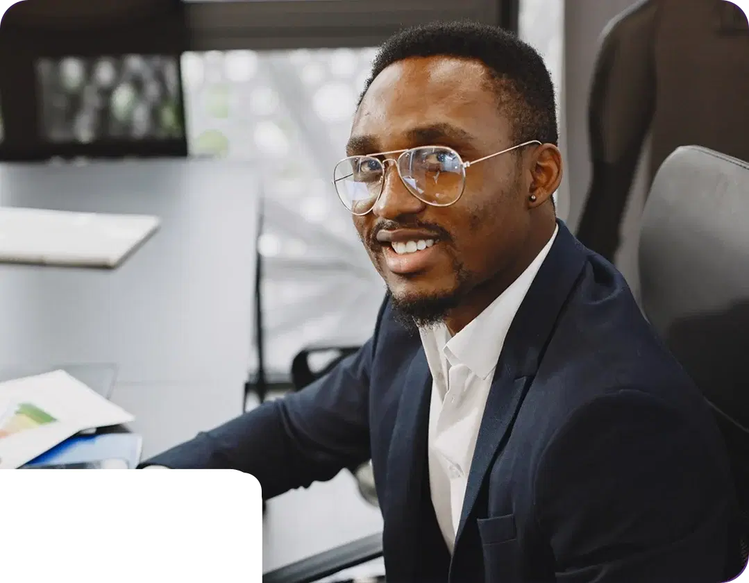 Business owner working at a desk